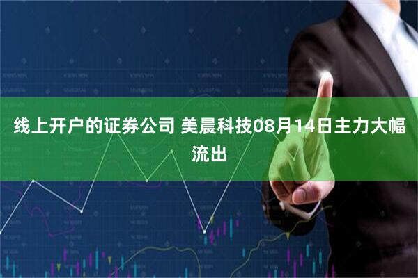 线上开户的证券公司 美晨科技08月14日主力大幅流出
